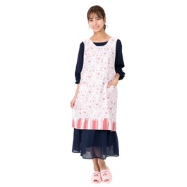 Naiguy laura-ashley03 Women's Apron with Floral Pattern, Stylish, Cross Apron, Choose Type, No Drawstrings, With Pockets, Scandinavian Style, Gardening, Kitchen, Cafe, Nursery, Florist, Restaurant,