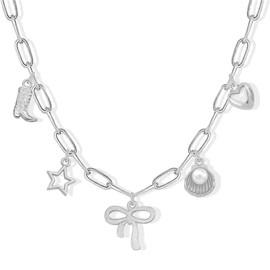 HUASAI Cowboy Hat Boot Charm Necklace for Women Layer Cowgirl Hat Boots Chain Necklace Gold Dainty Western Shell Necklaces Summer Seashell Beach Surfer Jewellery Gift, Leather