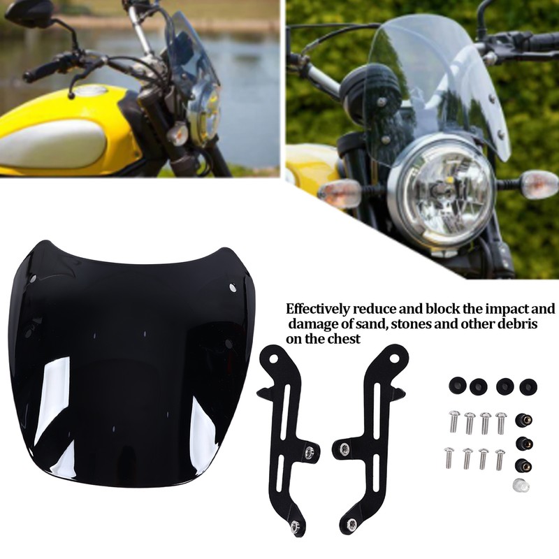 Motorcycle Windshield Anti Crack Front Fairing Wind Deflector Replacement for