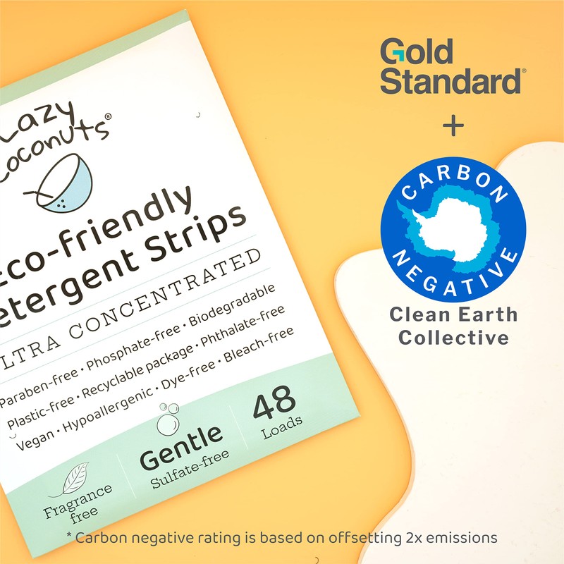 LAZY COCONUTS Laundry Detergent Sheets - Sulfate-free, Gentle - For