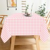 FALIZIFU 2 Pack Pink Gingham Tablecloth 54 × 108 Inch