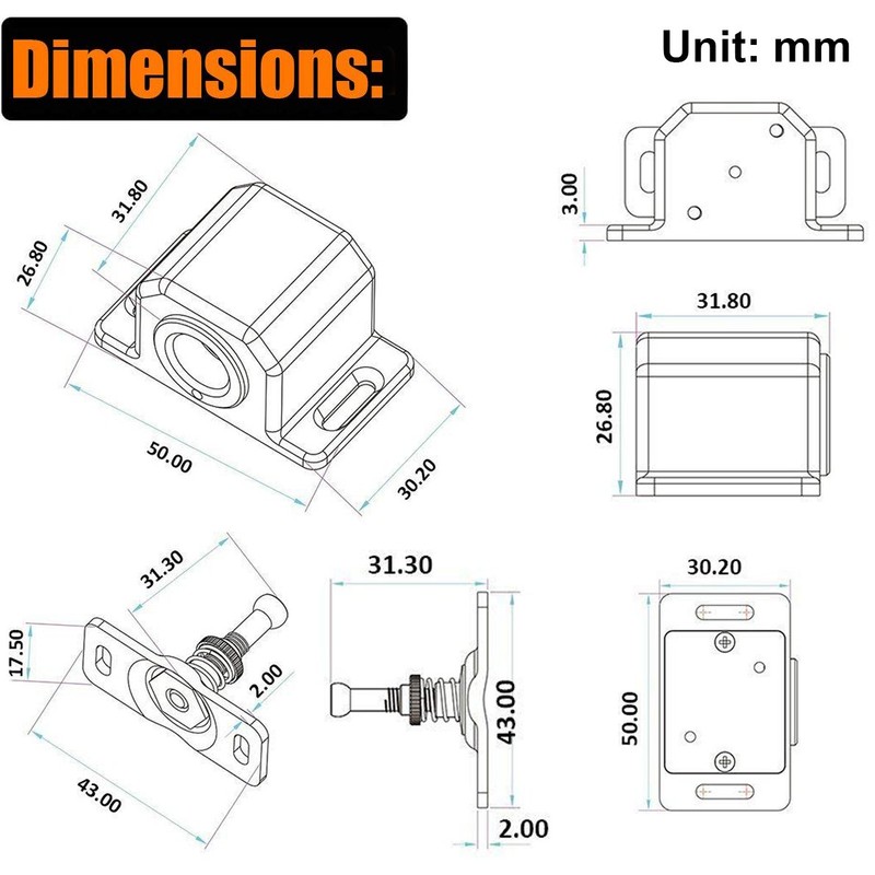 MATEE DC12V Metal Fail Secure Mode Multifunctional Mini Electric Cabinet