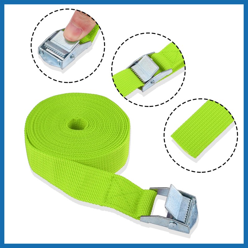 A ABSOPRO 6pcs 1" x 12' Car Cargo Tie Down