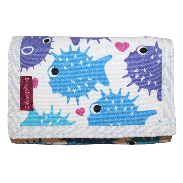 bungalow 360 Trifold Vegan Wallet, Puffer Fish, small, Classic Trifold