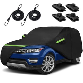 BETERNY Car Covers for 2013-2024 Land Rover Range Rover Sport, Waterproof All Weather Rain Sun UV Protection Heavy Duty Full Car Cover with Zipper Door & Windproof Straps for Range Rover Sport-Black