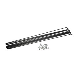 INFINAUTO 12 Pcs 14G J Bend 284mm x 2mm Bike Bicycle Spokes with Nipples Steel Black Stylish Design