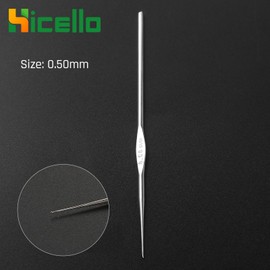 Hicello Steel Small Crochet Hooks Set 0.5mm 1.0mm 1.5mm | Fine Crochet for for Lace Weight Yarn Small Size Latch Hook Crochet Needle