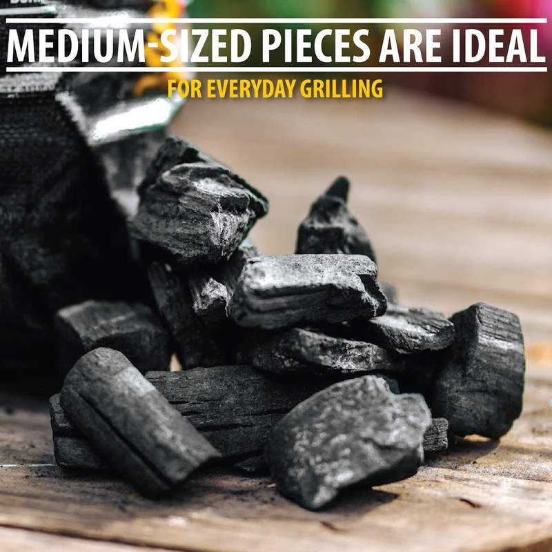 FOGO Premium Hardwood Lump Charcoal, Medium Sized Restaurant Quality Lump