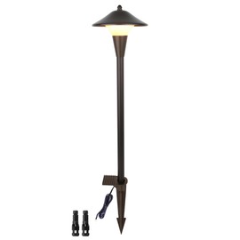 ZestPatio Low Voltage Landscape Lights 12V RGB Landscape Lights 5W LED Pathway Lights Wired RGB Low Voltage Path Lights Color Changing Outdoor Low Voltage Lights for Garden ETL (Oil Rubbed Bronze, 1)