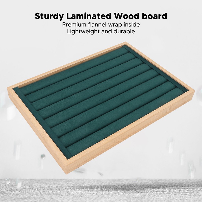 Rings Tray 7 Rows Stackable Protective Scratch Proof Lining Drawer