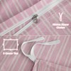 Striped Duvet Cover King Size 100% Washed Cotton Comforter Cover
