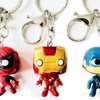 Eterspr Pack of 4 Key Ring Pendants, Cartoon Character Keychain,