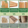 Bamboo Cutting Board, Wooden Cutting Boards for Kitchen with Double