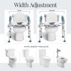 Toilet Seat Riser for Seniors, Adjustable Height & Width, 400lb