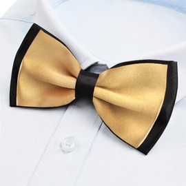 Bowtie for Men Fancy Adjustable Pre Tied Wedding Party Bow Ties, Champagne