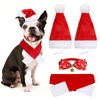 4 Pieces Christmas Dog Cat Costume Dog Costume with Christmas