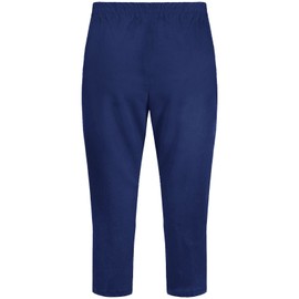 GA COMMUNICATIONS Womens Ladies Cropped Trouser 3/4 Shorts Capri Elasticated Stretch Regular Pants[Navy,10]