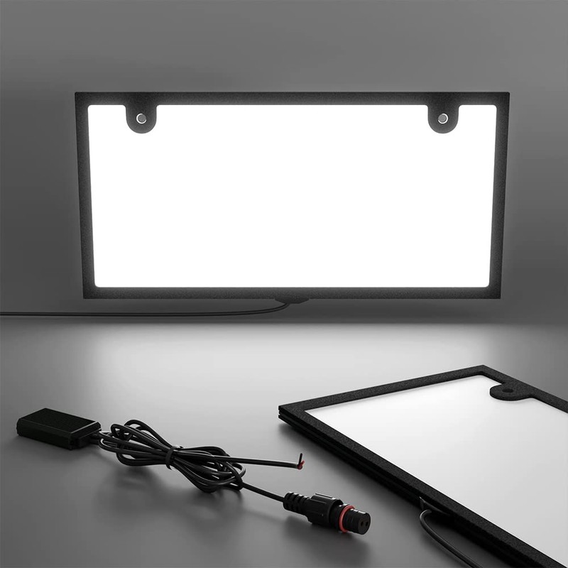 HIUGO Shaped LED License Plate LED Light License Plate Front