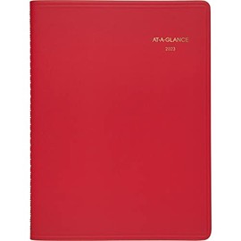 AT-A-GLANCE Weekly Planner 2023 Quarter Hour Diary 8.5" x 11" Large Fashion Color Red (7094013)