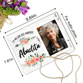Itsoly Grandma Gifts Picture Frame,World's Best Abuela Picture Photo Frame, Abuela Grandmother Picture Frames, Abuela Grandma Gifts For Abuela Grandma Birthday Christmas (4x6 Inch Photo) 12P107