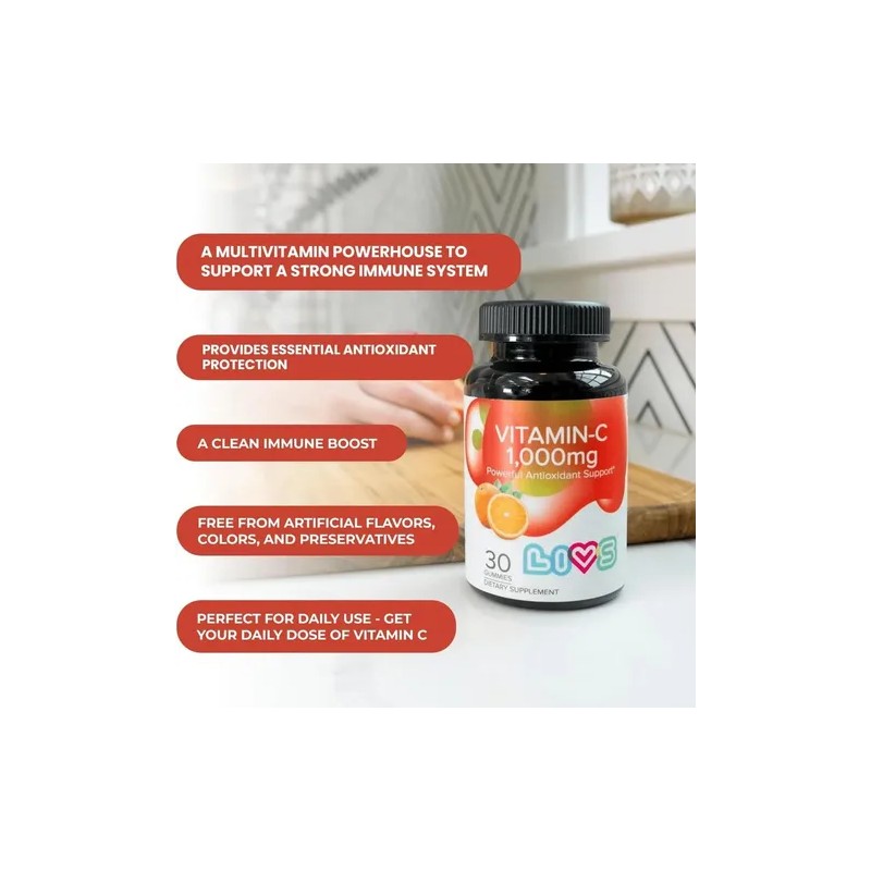 Livs Gomitas De Vitamina C 1000 Mg Para Niños Y