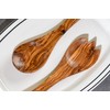 Cleminson Olive Wood Salad Servers 31 cm | Wooden Spoon