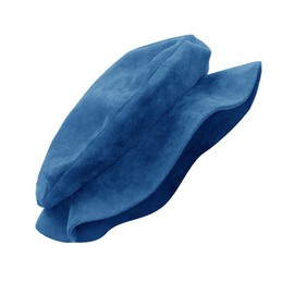 FURPHI Medieval Tudor Flat Cap Faux Suede Beret Hat Renaissance Festival Costume Accessories for Men Women (Blue)