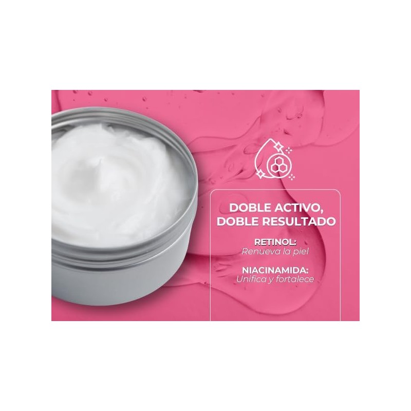 Crema Facial con Vitamina A y Niacinamida Hidratante e Iluminadora