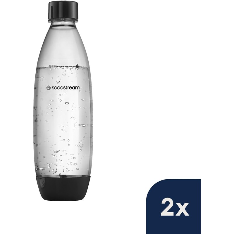 SodaStream 1L DuoPack Plastic Bottles – BPA-Free, Dishwasher Safe PET