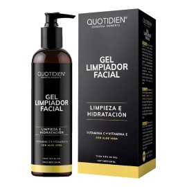 Gel Limpiador Facial Con Vitamina C + Vitamina E + Aloe Vera - Cuidado Facial - Skin Care Todo Tipo De Piel - Limpiador Purificante - Aclara - Acne - 