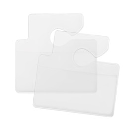 MTRPS 4 PCS Clear Parking Permit Holder, Horizontal Parking Lot Pass Rear View Mirror Hanger, Transparent Hang Tag Card Holder for Car Passes Stickers Permits, Car Accessories