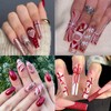 8 Sheets Cartoon Christmas Nail Art Stickers 3D Self-Adhesive Snowflake