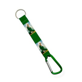 St Jude Green Wrislet Aluminum Carabiner D Ring Keychain Gift Collectible Accessory Catholic San Judas Tadeo Llavero