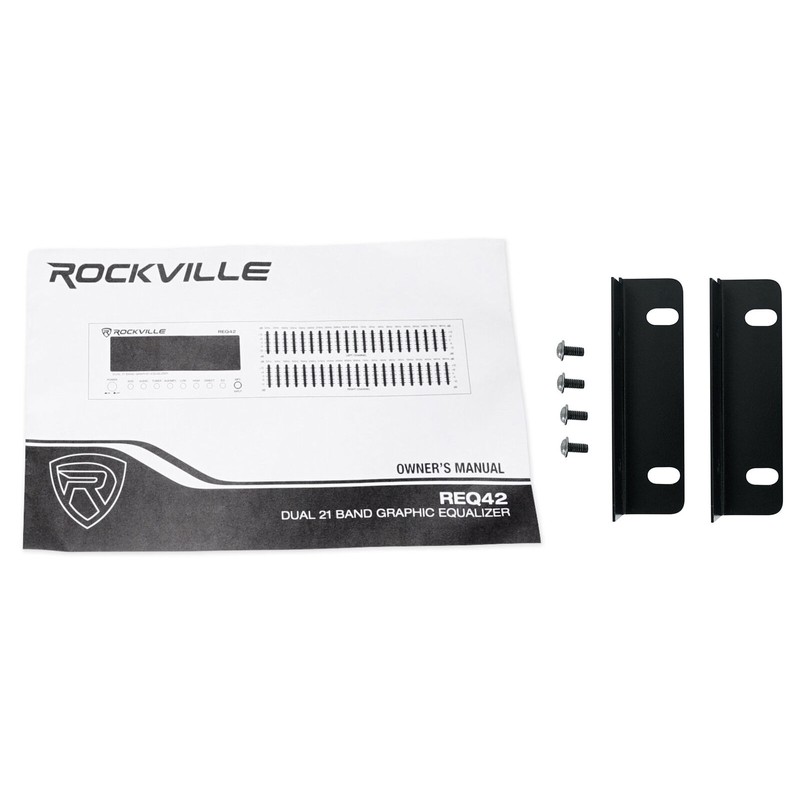 Rockville REQ42-B Black 19" 2 x 21 Band Graphic Equalizer