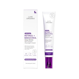 LUXE ORGANIX Retinol + Bakuchiol Deep Wrinkle Eye Contour Overnight Cream 12g