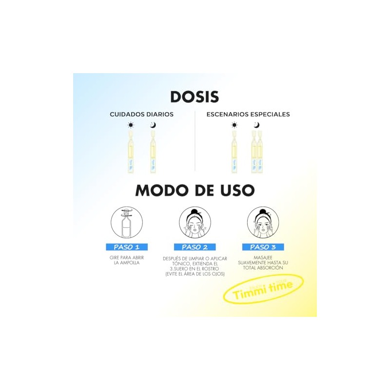 Sérum Facial Iluminador con Niacinamida y Vitamina C, Efecto Glow,