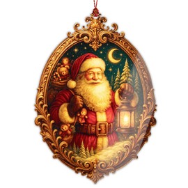 Funny Christmas santa ornaments 2026 - Santa christmas ornaments for decoration tree - Nostalgic Acrylic Xmas decorations - Old world Xmas ornament - Gifts for friends, cowoker, men, women, office