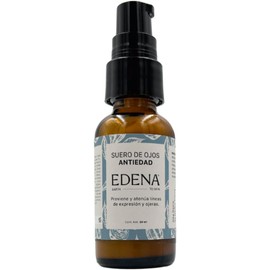 EDENA Sérum Contorno de Ojos con Cafeína y Ácido Hialurónico Anti Ojeras, Bolsas y Líneas Finas Hidratación Profunda, Reafirma y Desinflama 30 mililitros