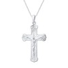 925 Sterling Silver Religious Charm Necklace Pendant with Chain, Crucifix