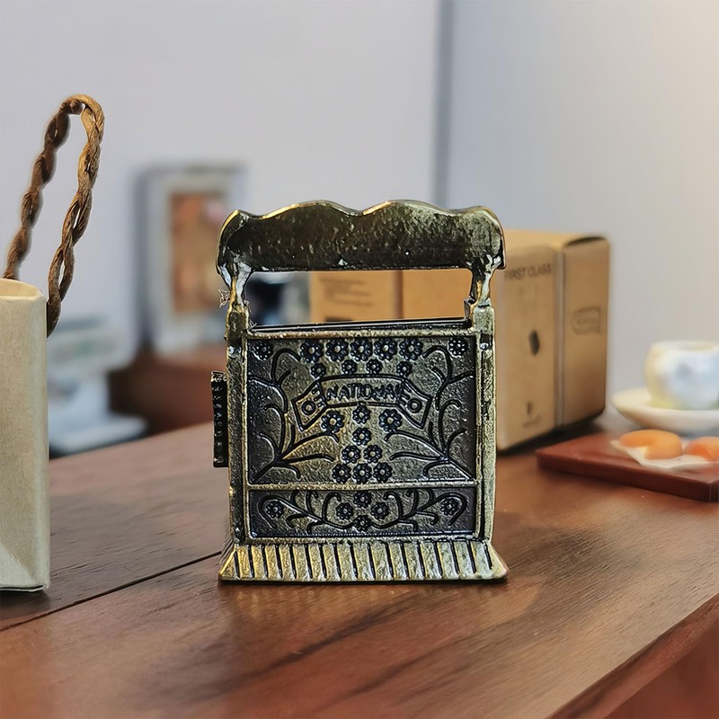 Vintage Style Gold Cash Register: 1:12 Dollhouse Miniature with Opening