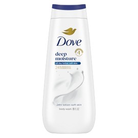 Dove Body Wash Deep Moisture for 24hr Lotion-Soft Skin Moisturizing Skin Cleanser with No Sulfates No Parabens 11 oz
