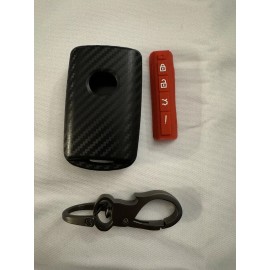 Unbranded Carbon Fiber 4 Buttons Car Key Fob Case Cover For New Mazda 3 6 CX-9 CX-5 CX-30