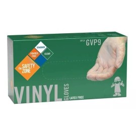 Safety Zone Guantes Descartables Safety Zone GVP9-1 Color Transparente Talle P Pack de 10 Cajas con 100 Unidades