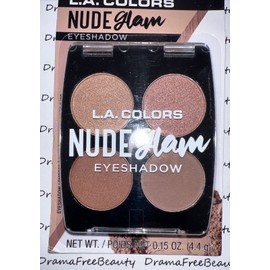 L.A. Colors NUDE Glam Eyeshadow Quad Palette C68850 ~BARE BEAUTY~ Natural Browns
