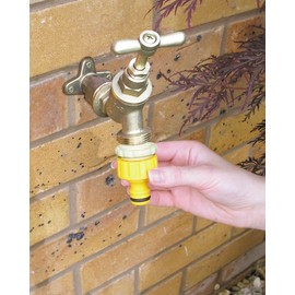 HOZELOCK 3/4â€ (26.5mm) & 1/2â€ (21mm) Outdoor Threaded Tap Connector