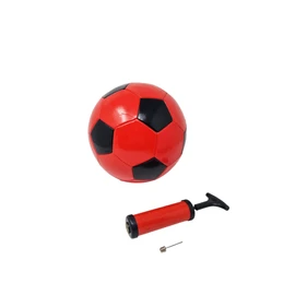 Rossonero Football for Training or Match Colour Red Black Size 5 with Portable Pump