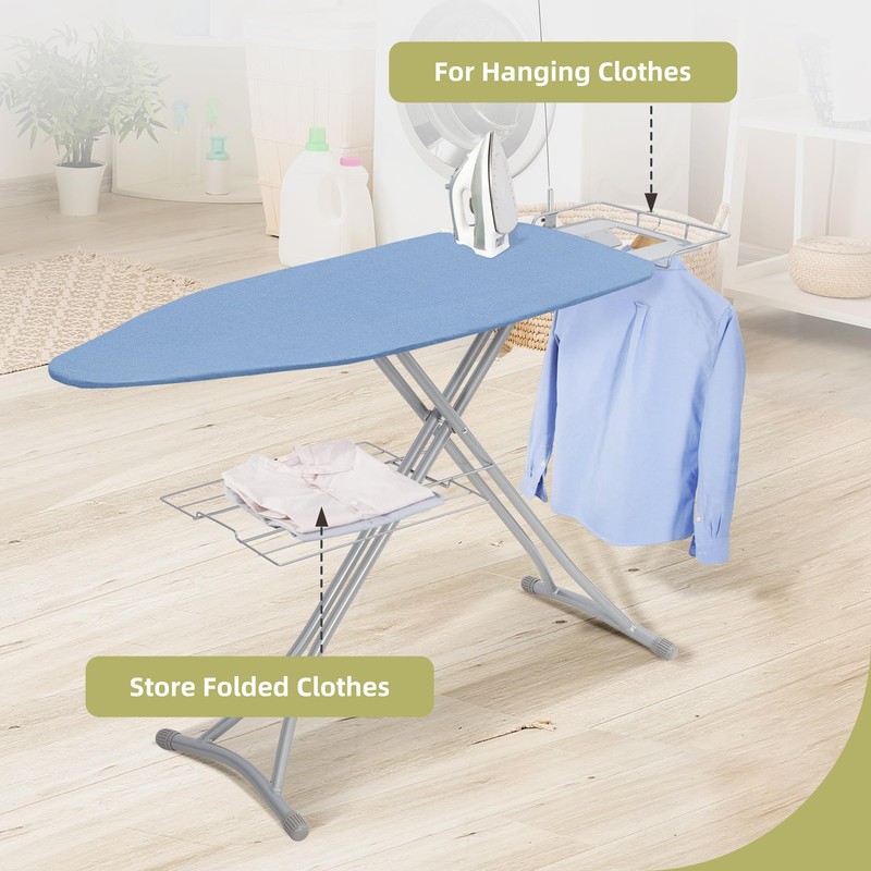 Storageideas Ironing Board 48" x 18" with Iron Holder, Adjustable
