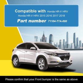 Goholy Car Front Bumper Tow Hook Cover Compatible with Honda HR-V HRV 2015 2016 2017 2018 Trailer Cover Cap 71104-T7A-000 Small Lid Towing Eye Cap