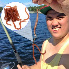 Lwuey Rubber Worms Fishing Worms Rubber Worm Worm Bait Dewworms Artificial Worms Earthworms Fish Artificial Dendrobena Fishing Bait Buy Bass Fishing Dewworm Redworms Fishing Accessories Rubber Bait