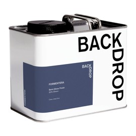 BACKDROP | Premium Cabinet & Door Paint | Durable & Washable Semi-Gloss Finish | Self-Priming, Low VOC, Green Wise Certified | FORMENTERA - Clean, deep blue | 0.5 Gallon